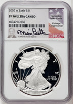 2020-W S$1 Silver Eagle PRDC Mike Castle NGC PF70