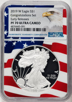 2019-W S$1 Silver Eagle NGC PF70