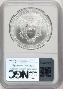 2001 S$1 Silver Eagle Thomas Uram NGC MS70