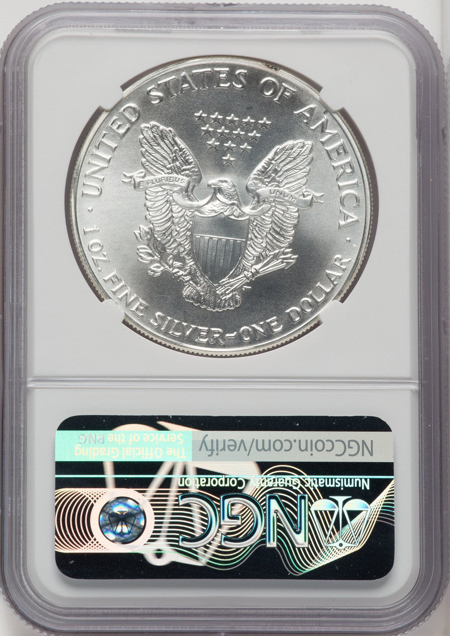 1986 S$1 Silver Eagle NGC MS70 David Ryder