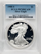 1988-S S$1 Silver Eagle PCGS PR70