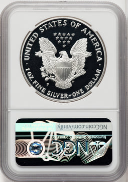 1994-P S$1 Silver Eagle Brown Label NGC PF70