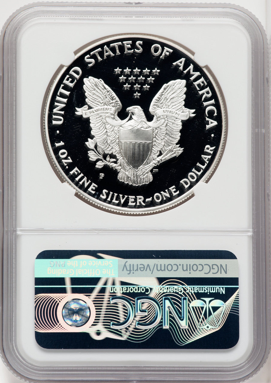1994-P S$1 Silver Eagle Mike Castle NGC PF70