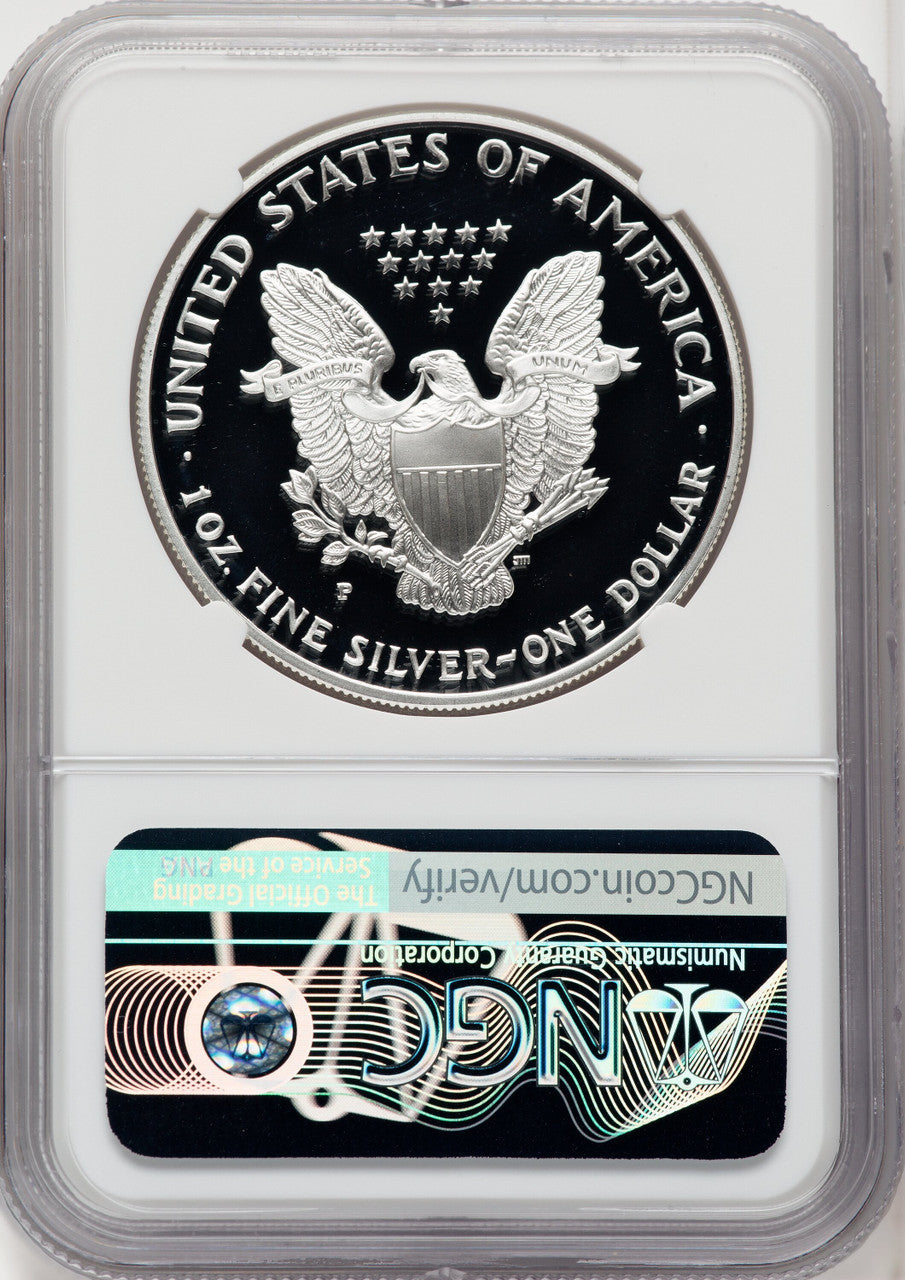 1999-P S$1 Silver Eagle Mike Castle NGC PF70