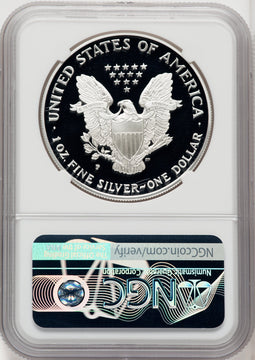 1999-P S$1 Silver Eagle Brown Label NGC PF70