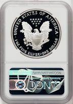 1999-P S$1 Silver Eagle Brown Label NGC PF70