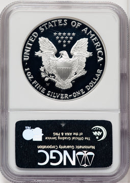 2001-W S$1 Silver Eagle Brown Label NGC PF70