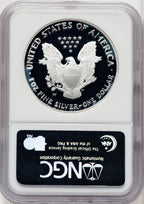 2002-W S$1 Silver Eagle Brown Label NGC PF70