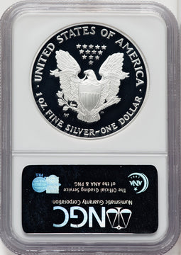 2005-W S$1 Silver Eagle Brown Label NGC PF70