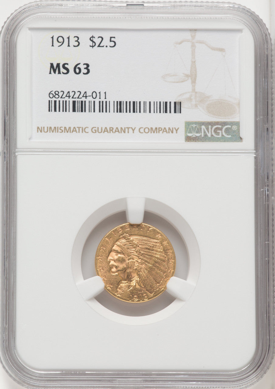 1913 $2.50 Indian Quarter Eagle NGC MS63 (767964006)