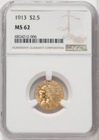 1913 $2.50 Indian Quarter Eagle NGC MS62 (767964004)