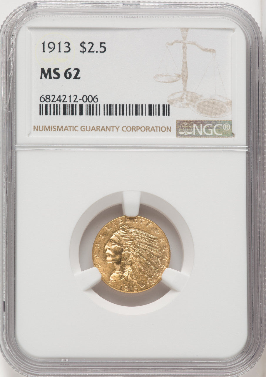 1913 $2.50 Indian Quarter Eagle NGC MS62 (767964004)
