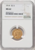 1914 $2.50 Indian Quarter Eagle NGC MS62 (767964007)