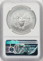 2012-W S$1 Silver Eagle Burnished Mike Castle NGC MS70 (744603021)