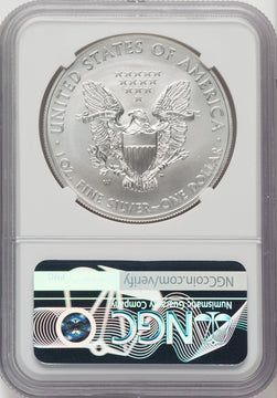 2014-W S$1 Silver Eagle Burnished Mike Castle NGC MS70