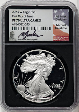 2023-W $1 Silver Eagle First Day of Issue NGC PF70
