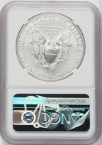 2008-W S$1 Silver Eagle Burnished First Strike Mike Castle NGC MS70