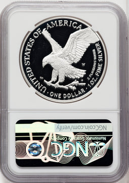 2021-W S$1 Silver Eagle Type Two PRDC Kenneth Bressett Red Book NGC PF70