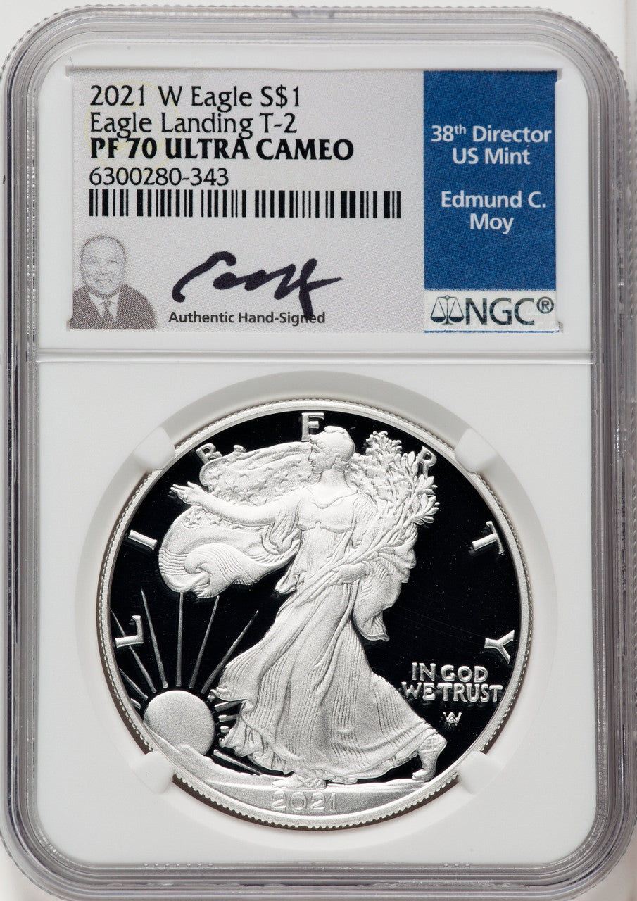 2021-W S$1 Silver Eagle Type Two PRDC NGC PF70
