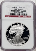 2006-W S$1 Silver Eagle First Strike NGC PF70