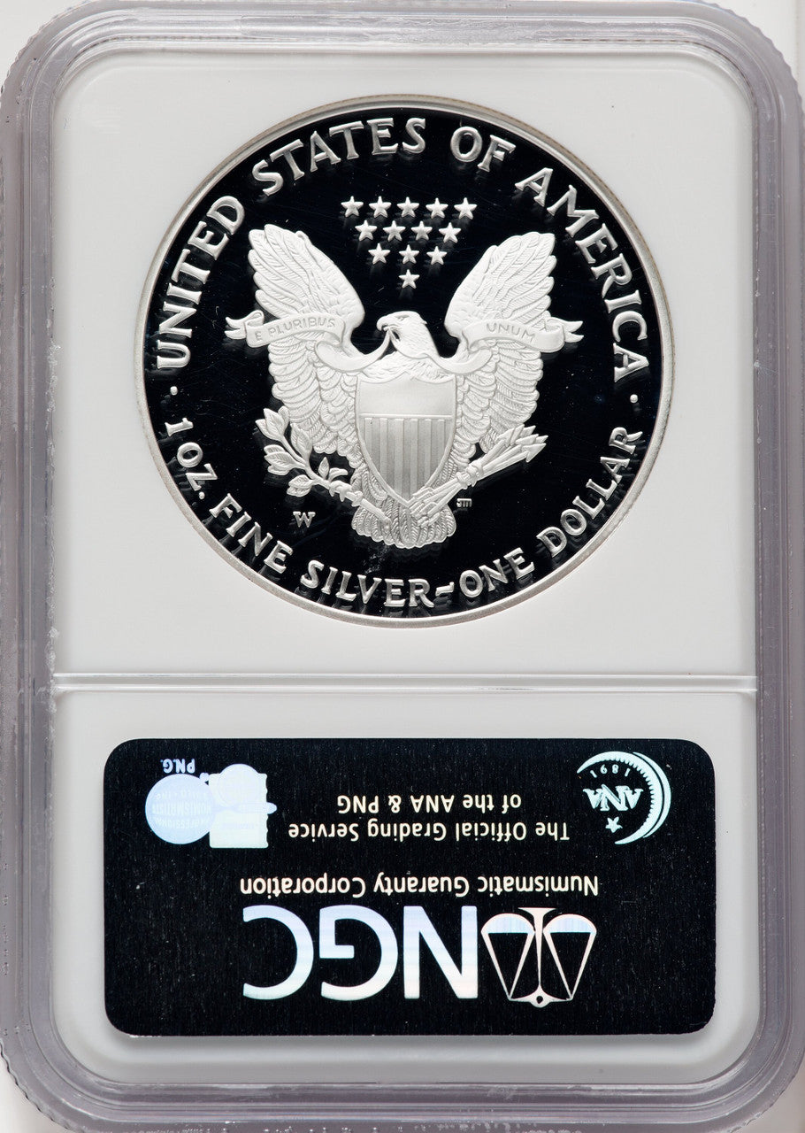 2006-W S$1 Silver Eagle Brown Label NGC PF70