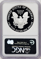 2007-W S$1 Silver Eagle First Strike ER Blue NGC PF70