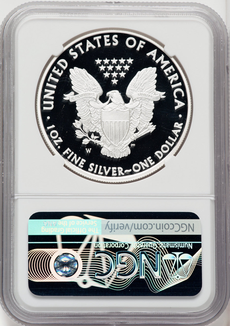 2008-W S$1 Silver Eagle First Strike Mike Castle NGC PF70