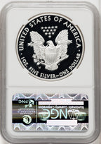 2012-W S$1 Silver Eagle First Strike ER Blue NGC PF70