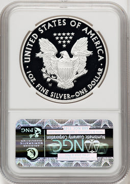 2014-W S$1 Silver Eagle First Strike ER Blue NGC PF70