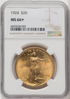 1924 $20 Saint Saint-Gaudens Double Eagle NGC MS66+ (765813038)