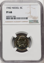 1942 5C TYPE 1 Proof Jefferson Nickel NGC PR68 (518894069)