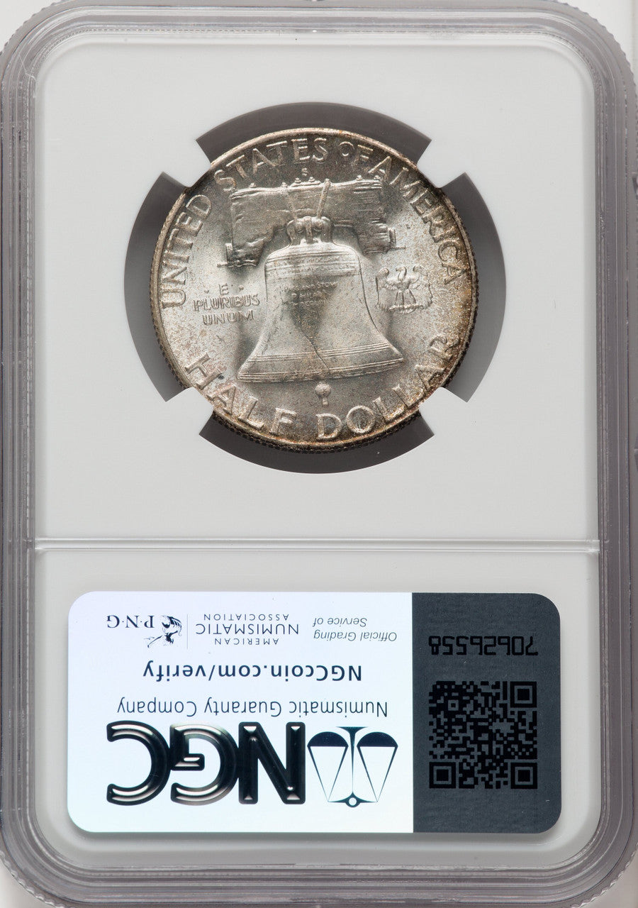1949-S 50C FL Franklin Half Dollar NGC MS66+