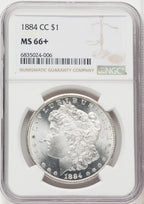 1884-CC $1 Morgan Dollar NGC MS66+ (759940038)
