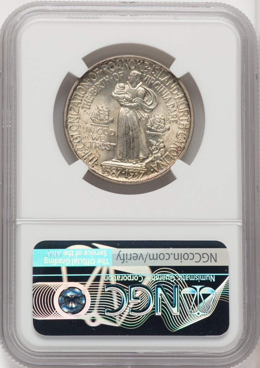 1937 50C Roanoke Commemorative Silver NGC MS67+