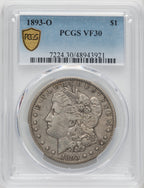 1893-O $1 Morgan Dollar PCGS VF30