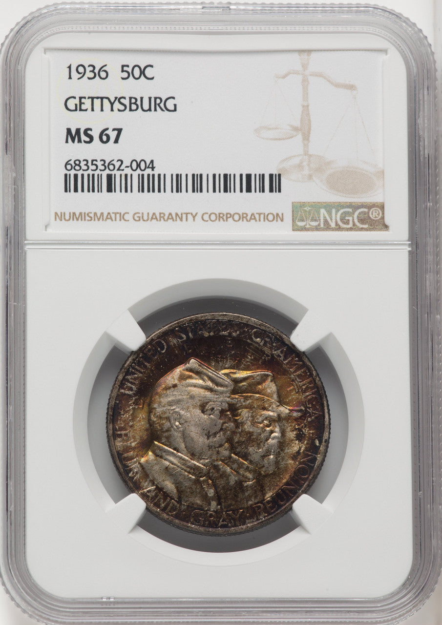 1936 50C Gettysburg Commemorative Silver NGC MS67 (767895038)