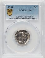 1930 5C Buffalo Nickel PCGS MS67