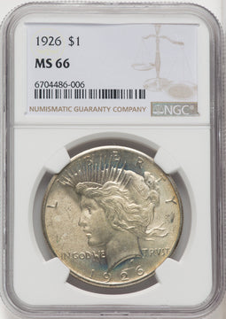 1926 $1 Peace Dollar NGC MS66 (506218014)