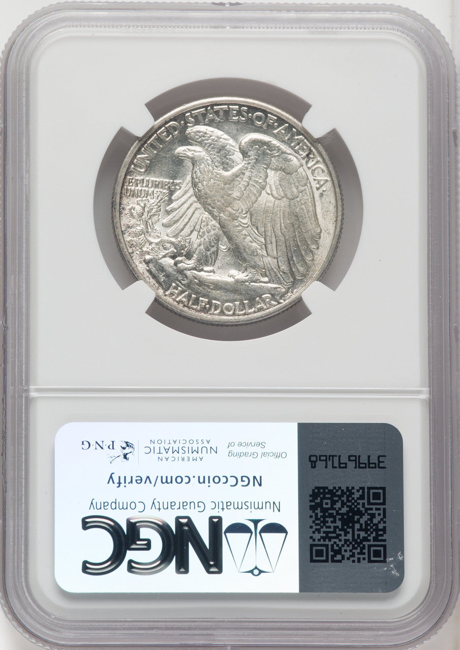 1923-S 50C Walking Liberty Half Dollar NGC AU58