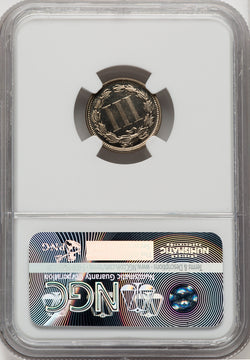 1873 3CN Closed 3 Proof Three Cent Nickel NGC PR66
