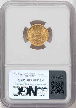 1878-S $2.50 Liberty Quarter Eagle NGC MS62