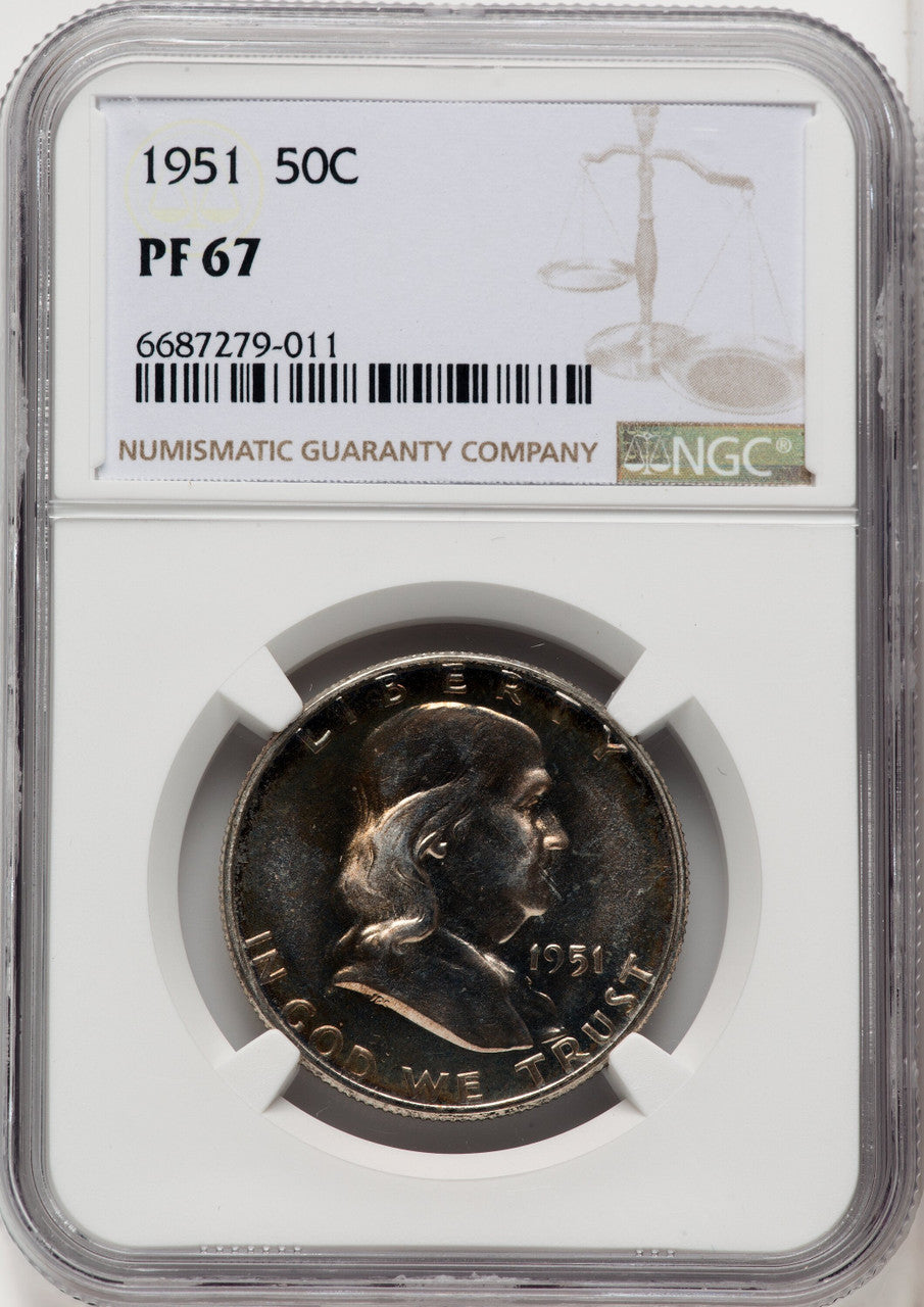 1951 50C Proof Franklin Half Dollar NGC PR67 (767843005)