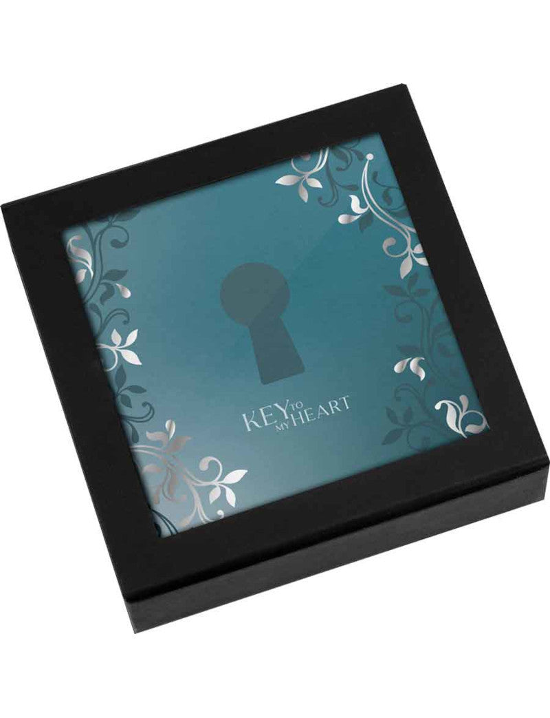 2022 Cook Islands 1 oz Silver Key To My Heart Coin Antiqued .999 Fine w/Box & COA