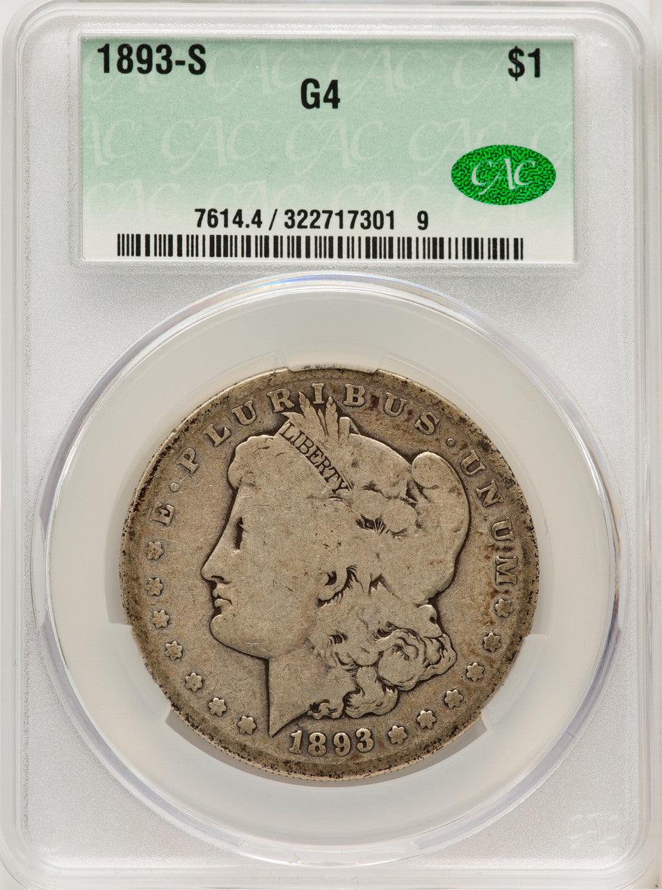 1893-S Morgan Dollar CACG G4