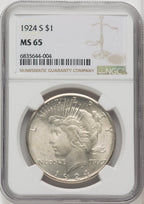 1924-S $1 Peace Dollar NGC MS65
