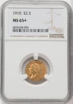 1910 $2.50 Indian Quarter Eagle NGC MS65+