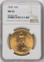 1926 $20 Saint-Gaudens Double Eagle NGC MS65 (767209004)
