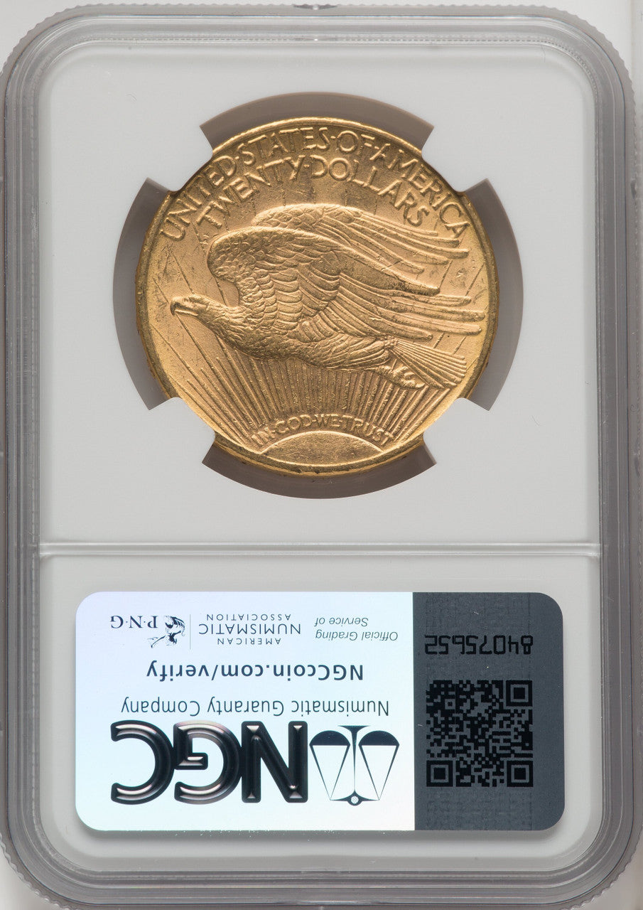 1913-D $20 Saint-Gaudens Double Eagle NGC MS62 (5421089)