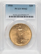 1910 $20 Saint-Gaudens Double Eagle PCGS MS62 (171419007)