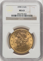 1898-S $20 Liberty Double Eagle NGC MS63 (767708001)